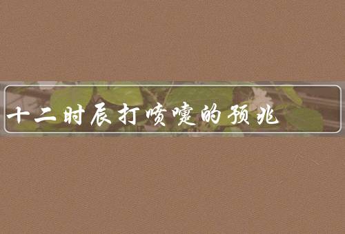 十二时辰打喷嚏的预兆，频率／声音／时间