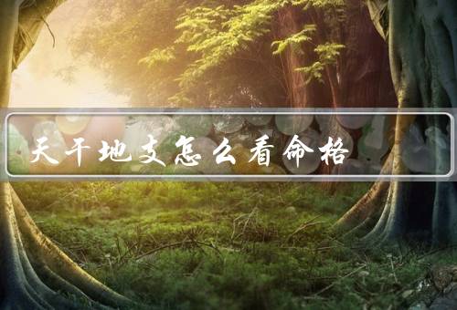 天干地支怎么看命格，天干地支组合、解读、运势调整