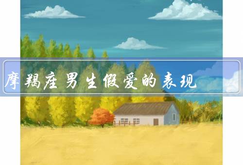 摩羯座男生假爱的表现，感情保持冷静／过度注重物质和地位