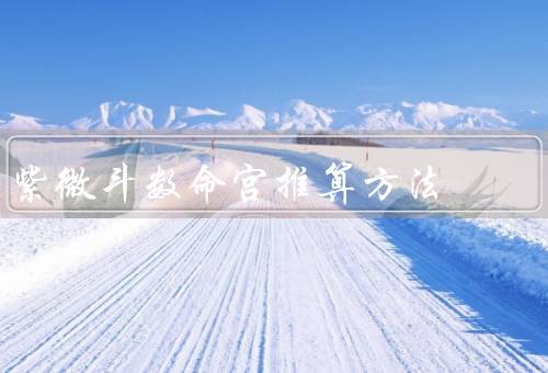 紫微斗数命宫推算方法，紫微斗数基本原理／推算方法／分析与应用