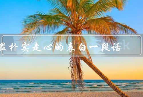 最朴实走心的表白一段话，初见、相知、表白