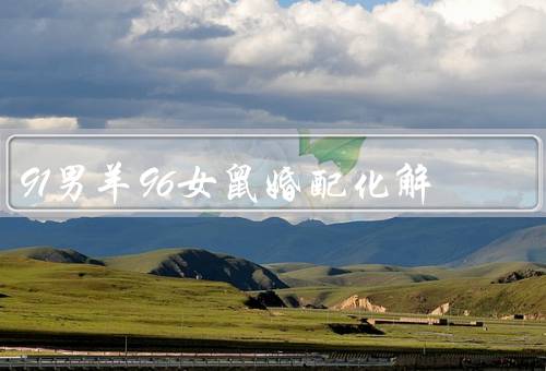 91男羊96女鼠婚配化解，性格差异、价值观冲突、家庭责任