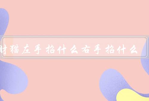 招财猫左手招什么右手招什么，左手招财／右手招福／左右相辅