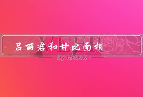 吕丽君和甘比面相，吕丽君的面相学、甘比的面相学、结语