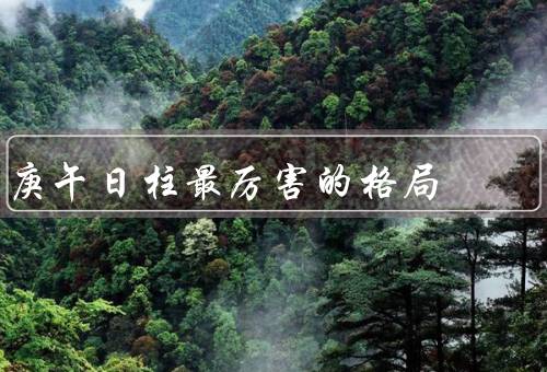 庚午日柱最厉害的格局（情商高、创造力强、冷静理性）