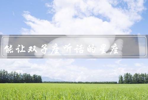 能让双子座听话的星座，射手座、天秤座、水瓶座