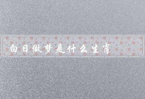 白日做梦是什么生肖，什么意思／生肖／影响