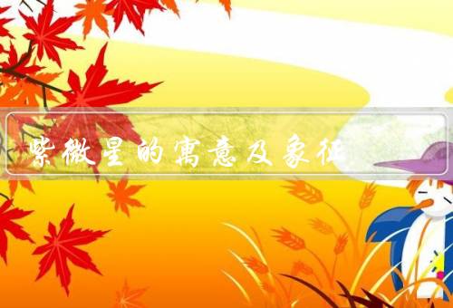 紫微星的寓意及象征（寓意、象征、意义和价值）