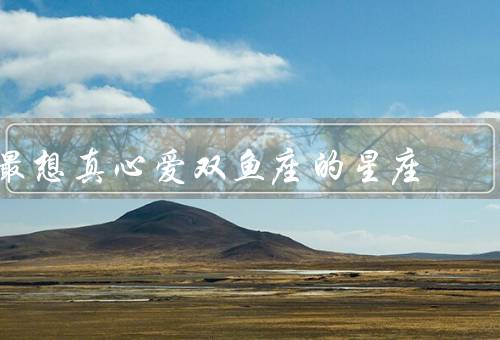 最想真心爱双鱼座的星座，浪漫天性／无私付出／理解和包容