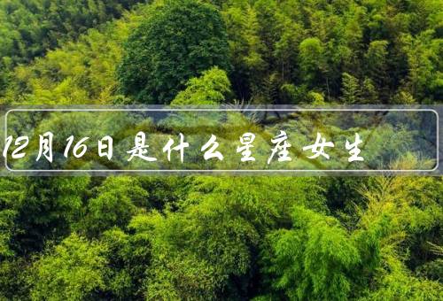 12月16日是什么星座女生，个性独立／乐观向上／热爱自由