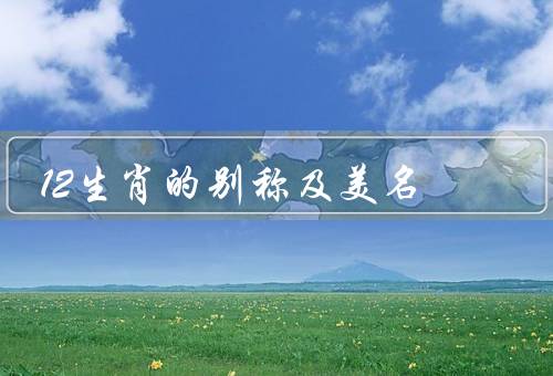 12生肖的别称及美名（鼠／牛／虎）