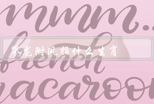 攀龙附凤指什么生肖（概念、特点、意义）
