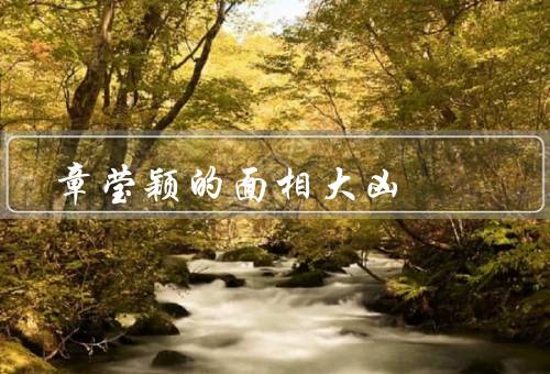 章莹颖的面相大凶（面相凶险／命运坎坷／不幸结局）