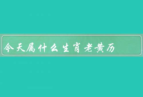 今天属什么生肖老黄历（结交朋友／注意身体健康／积极思考未来）