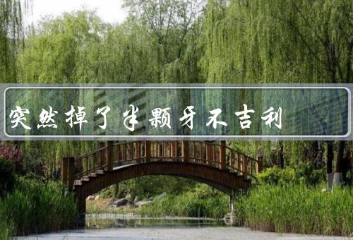 突然掉了半颗牙不吉利，原因／影响／如何应对