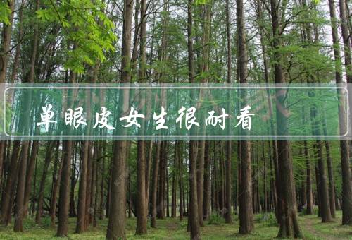 单眼皮女生很耐看，神秘感／自然美／个性魅力