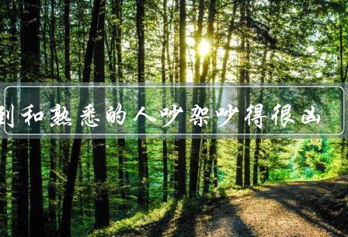 梦到和熟悉的人吵架吵得很凶（梦中的争吵／情感的迸发）