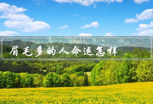 眉毛多的人命运怎样（自信与自尊／吸引力和注意力／个人形象和照顾）