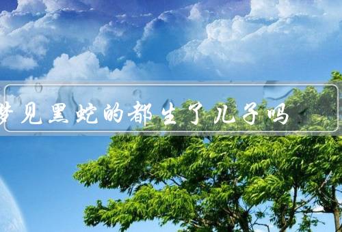 梦见黑蛇的都生了儿子吗（梦见黑蛇与生儿子的关系／解读与个人经历）