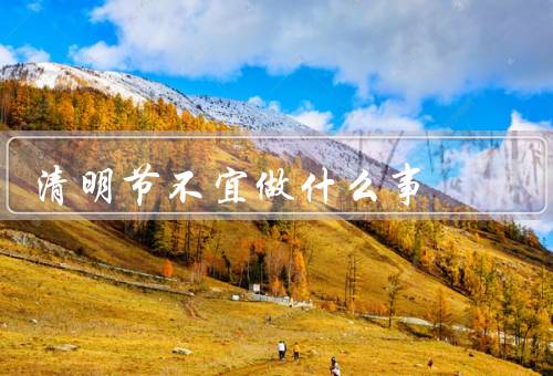 清明节不宜做什么事，旅游／购物／娱乐活动