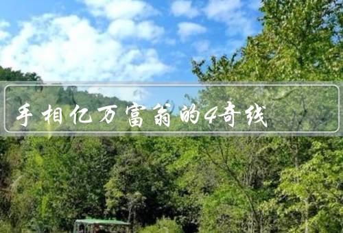 手相亿万富翁的4奇线（生命线、智慧线、财富线）