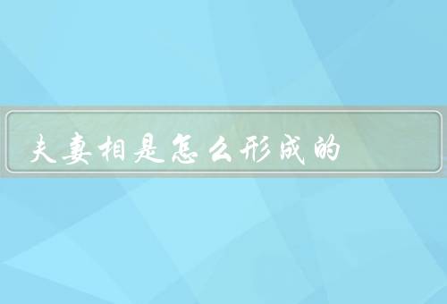 夫妻相是怎么形成的，遗传因素、生活环境、相处时间