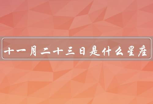 农历十一月二十三日是什么星座，射手座／乐观向上／热爱自由