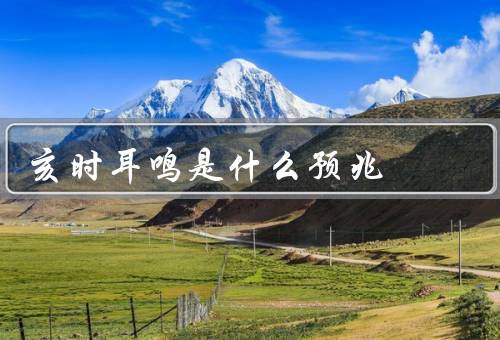 亥时耳鸣是什么预兆（血压异常的预兆、与肾脏相关）