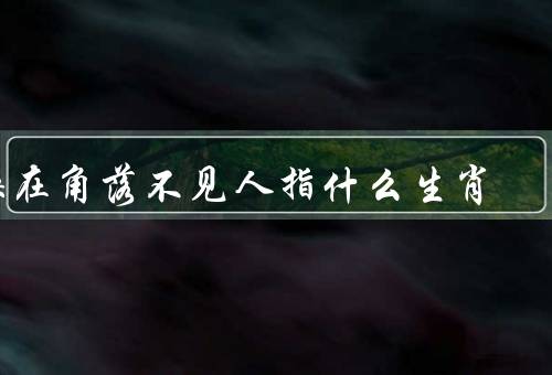 躲在角落不见人指什么生肖，特点／行为习惯／人际关系